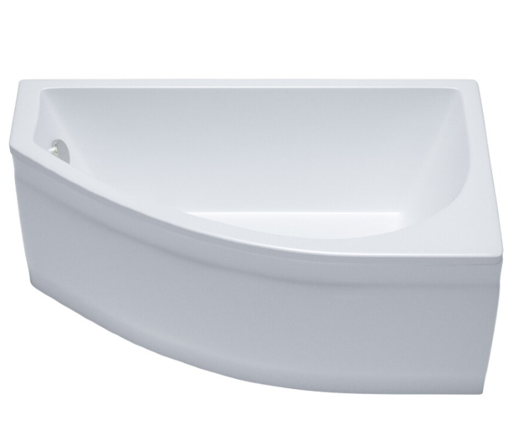 Акриловая ванна ассиметричная DAVINCI Blanca L 140х77х60 с каркасом без экрана левая