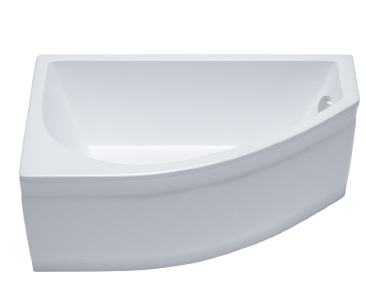 Акриловая ванна ассиметричная DAVINCI Blanca R 140х77х60 с каркасом без экрана правая