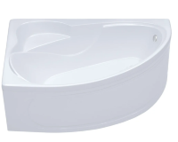 Акриловая ванна ассиметричная DAVINCI Blanca R 150х100х62 с каркасом без экрана правая