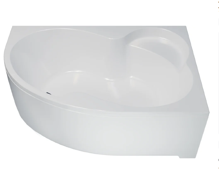 Акриловая ванна ассиметричная DAVINCI Blanca L 170х110х62 с каркасом без экрана левая
