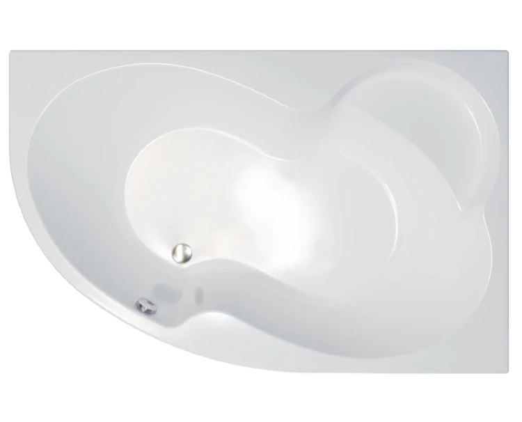 Акриловая ванна ассиметричная DAVINCI Blanca R 170х95х61 с каркасом без экрана правая