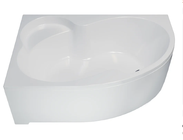 Акриловая ванна ассиметричная DAVINCI Blanca L 170х95х62 с каркасом без экрана левая