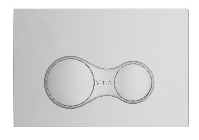 Комплект унитаза Vitra Sento 9830B003-7207 с инсталяцией с микролифтом, клавиша хром