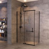 Душевое ограждение Mirsant Arena Square Black 120х90
