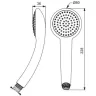 Душевая лейка 80 мм Vidima Fresh BA205AA Хром