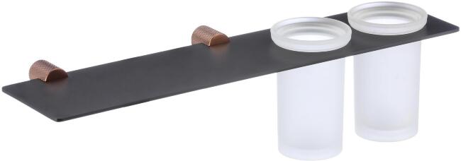 Держатель для двух стаканов SAVOL S-002168HD розовое золото, черный купить в Москве по цене 5 823 руб.
