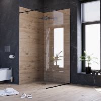 Душевое ограждение Mirsant Walk in 90 ЧЕРНЫЙ