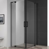Душевой уголок Cezares Slider 100х90 SLIDER-AH-2-80/90-90/100-C-NERO профиль Черный матовый стекло п