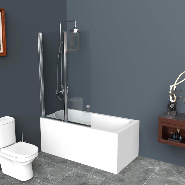Шторка на ванну BelBagno UNO-V-2-110/150-C-Cr купить в Москве по цене 20 000 руб.