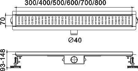 Трап HAIBA HB93300, сатин 300 мм купить в Москве по цене 4 826 руб.