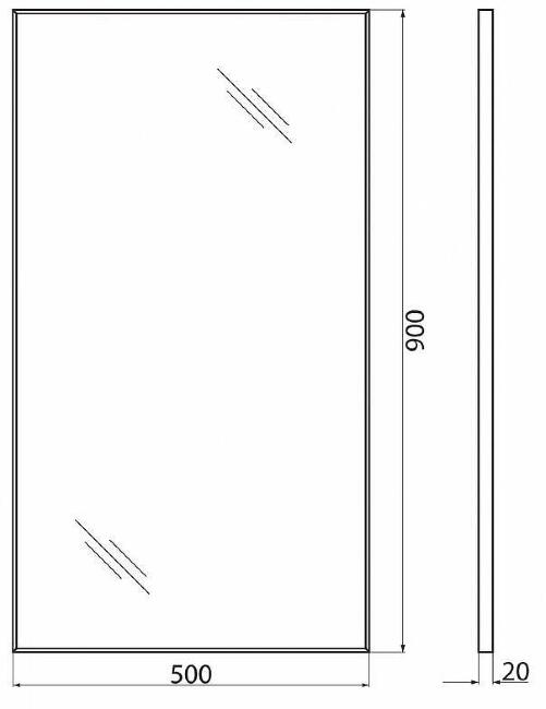 Зеркало BelBagno SPC-AL-500-900 купить в Москве по цене 6 000 руб.