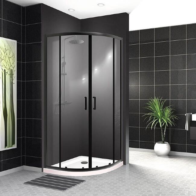 Душевой уголок BelBagno UNO-195-R-2-100-C-NERO купить в Москве по цене 28 400 руб.