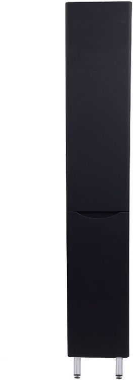 Шкаф пенал Style Line Бергамо 30 L СС-00002328 с бельевой корзиной Черный антискрейтч