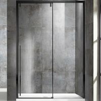 Душевая дверь Vincea Lugano 150 VDS-1L150CLB-1 профиль Черный стекло прозрачное