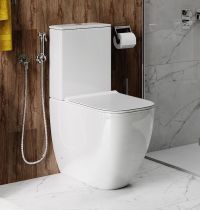 Напольный безободковый унитаз Cerutti SPA CHIKA с сиденьем микролифт / 2 части