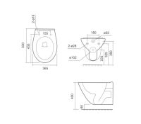 Унитаз подвесной Iddis NEOFIX с сиденьем дюропласт Easy Fix