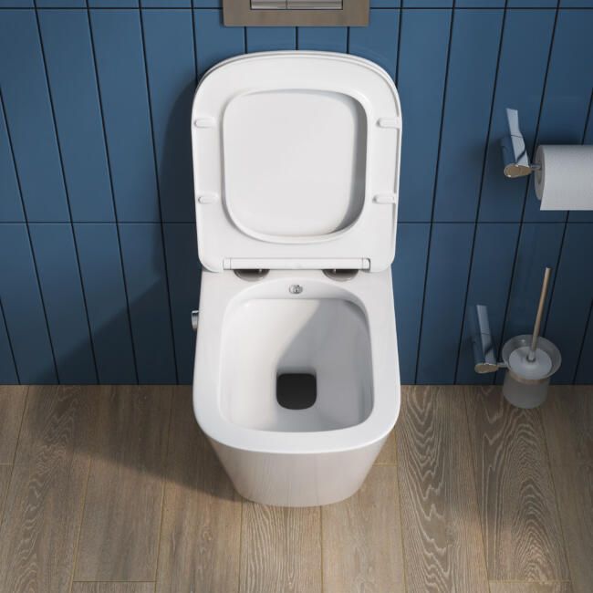Унитаз подвесной безободковый с сиденьем и функцией биде BelBagno DUE BB3103CHR-BS/SC купить в Москве по цене 22 690 руб.