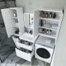 Шкаф пенал Style Line Марелла 30 L Люкс Plus СС-00002428 с бельевой корзиной Белый глянец антискрейт