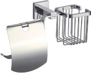 Держатель туалетной бумаги Savol 65 a S-L06551A с держателем освежителя воздуха, хром, подвесной Держатель туалетной бумаги Savol 65 a S-L06551A с держателем освежителя воздуха, хром, подвесной