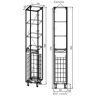 Шкаф пенал Style Line Марелла 30 L Люкс Plus СС-00002444 с бельевой корзиной Серый матовый антискрей