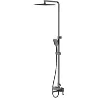 Душевая стойка со смесителем Gappo G2417-9 оружейная сталь