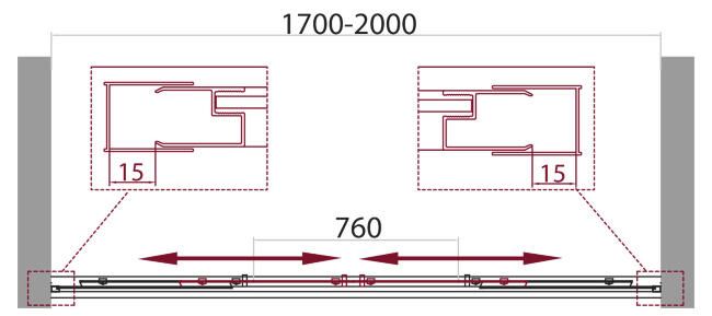 Дверь в проём BelBagno UNIQUE-BF-2-170/200-C-Cr купить в Москве по цене 40 500 руб.