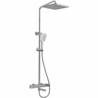 Душевая стойка VINCEA Cube VSFS-1C1CH с Излив VINCEAом, хром
