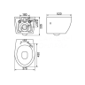 Унитаз подвесной безободковый с креплением BelBagno PROSPERO с сиденьем микролифт BB507B/ BB2020SC (2 части)