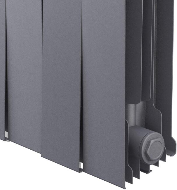 Радиатор Royal Thermo PianoForte 500 Silver Satin - 8 секц.  RTPNSS50008 купить в Москве по цене 13 760 руб.