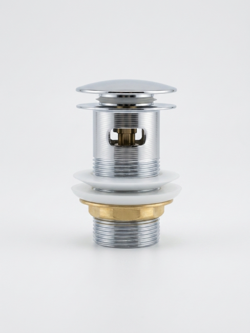 Донный клапан с переливом SanDav 1 1/4" хром D40602 купить в Москве по цене 2 100 руб.