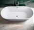 Акриловая ванна Cerutti Spa SKYE170 170x75 см, отдельностоящая, белая, овальная, с каркасом, со сливом-переливом, с донным клапаном, объем 280 л., с антискользящим покрытием