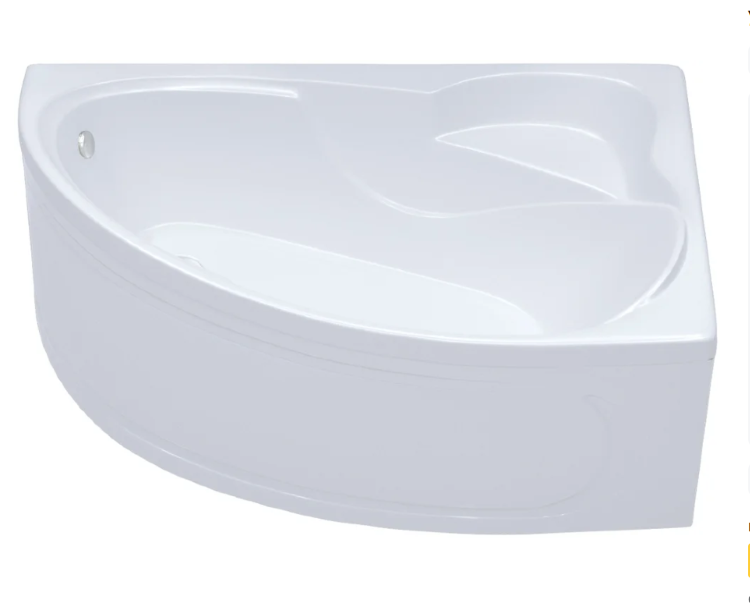 Акриловая ванна ассиметричная DAVINCI Blanca L 150х100х62 с каркасом без экрана левая