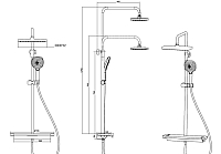 Душевая система Savol SK-H3145H черный