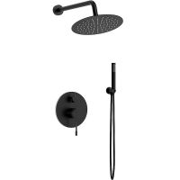 Душевой комплект VINCEA Desire VSFW-1D1MB, встраиваемый, 2 режима, черный