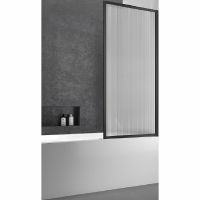 Душевая шторка на ванну VINCEA VSB-41700FLB, 700*1400, черный, стекло рифленое, , шт