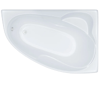Акриловая ванна ассиметричная DAVINCI Blanca L 170х100х62 с каркасом без экрана левая