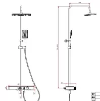Душевая система Savol SK-H3245A хром