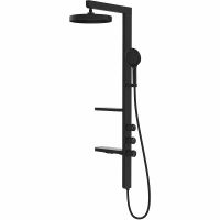 Душевая стойка VINCEA Inspire VSFS-3I11MB с Излив VINCEAом, 30см верх душ, черный