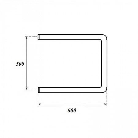 Полотенцесушитель водяной Point PN35556 500x600 П-образный (1"), хром
