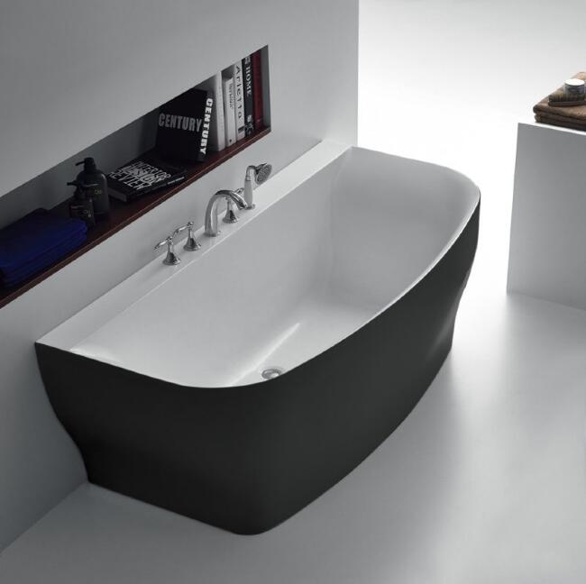 Акриловая ванна BelBagno 165x78 BB74-NERO-W0 Черная Белая без гидромассажа купить в Москве по цене 0 руб.