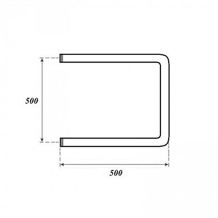 Полотенцесушитель водяной Point PN35555 500x500 П-образный (1"), хром