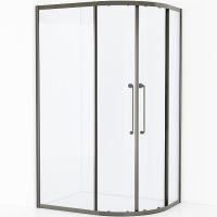 Душевой уголок Cezares Relax-304 120x90 RELAX-304-RH-2-120/90-C-GM профиль Оружейная сталь стекло пр