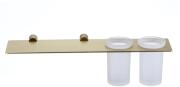 Держатель для двух стаканов SAVOL S-002168C золото матовое