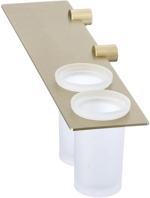Держатель для двух стаканов SAVOL S-002168C золото матовое купить в Москве по цене 5 823 руб.