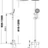 Душевая стойка Savol SK-H7401 хром