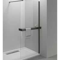 Душевая перегородка VINCEA Walk-In HR VSW-4HR800CLB, 800*2000, черный, стекло прозрачное