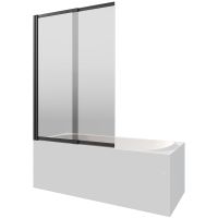 Душевая шторка RIVER S Slider Black 980 тонированное стекло