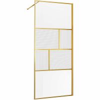 Душевая перегородка VINCEA Walk-In VSW-1HC800CFBG, 800*2000, браш. золото, стекло прозрачное/рифлено