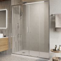 Душевая дверь BelBagno Luce 140 LUCE-BF-2-140-C-Cr профиль Хром стекло прозрачное