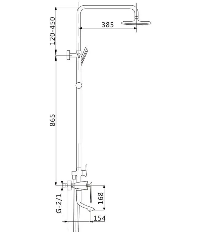 Душевая стойка Savol S-JD9145AH черный